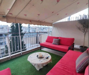 7th floor spacious veranda in the heart of Athens